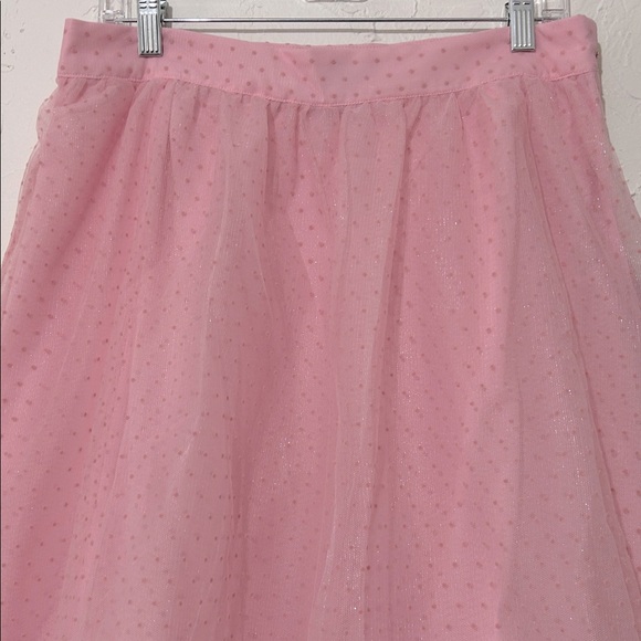 Modcloth Women’s Coquette Elegant Swiss Dot Pinks Tulle Skirt Sz 14/ Large - Picture 4 of 10